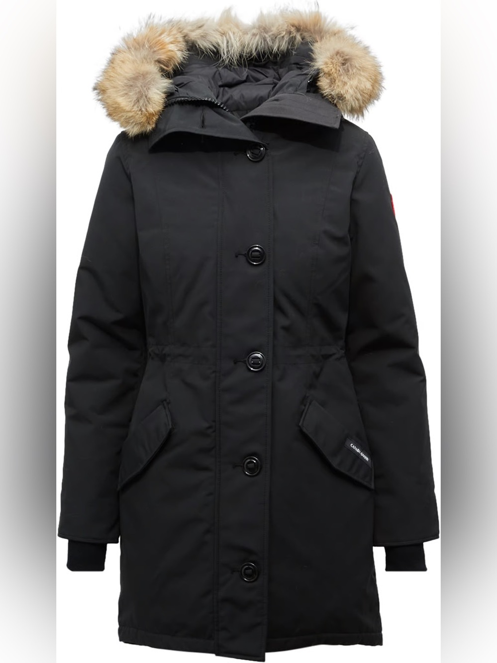 Canada Goose Rossclair Parka, Fur Hood, Black, Size S